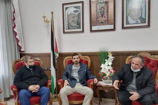 وفد من مدرسة الصداقة الروسية الفلسطينية بمناسبة يوم الفضاء العالمي