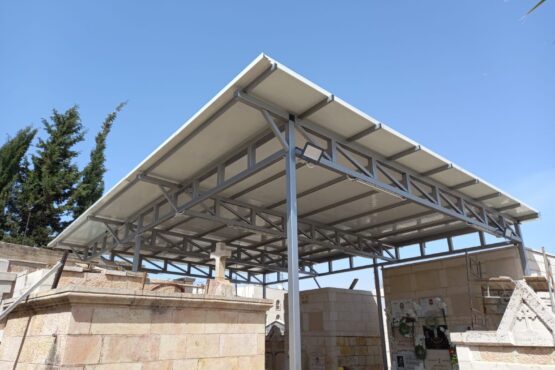 انتهاء العمل في مشروع المظلة في مقبرة الطائفة